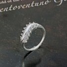 18K GP beautiful design style white zircons Ring size 7 ! Gift Jewelry & Love