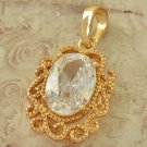 Fashion 9k gold filled pendant set swarovski crystal + necklace ! Gift & Jewelry