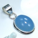 Pretty natural silver 925 chalcedony pendant necklace ! Gift Jewelry and Love