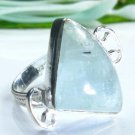 Style natural Agate gemstone silver 925 ring size 8 1/2 ! Gift Jewelry & Love