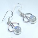 Fine great silver 925 set rainbow moonstone earrings ! Gift Jewelry & Love