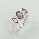 925 Sterling Silver Fashion Ring Size US 7 Real AMETHYST Gemstone ! Love Gift