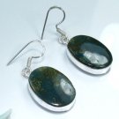 Fine natural pretty silver 925 ocean Jasper earrings ! Gift Jewelry & Love