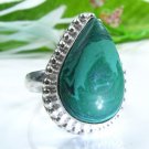 Pretty mosaic Jasper silver stamp 925 ring size 8 1/2