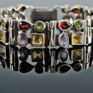 Unique vintage jewelry silver 925 & gemstones bracelet ! Gift Jewelry & Love
