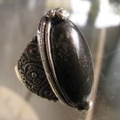 Fashion silver natural black onyx gemstone ring size 8.5 ! Gift Jewelry & Love