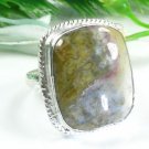 Natural elegant unique ocean Jasper silver ring size 8 ! Gift Jewelry and Love