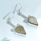 Fine natural pretty silver 925 jasper stone earrings ! Gift Jewelry and Love