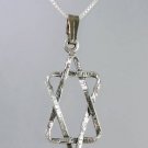 Silver 925 star of David pendant & sterling necklace ! Sterling Jewelry & gift