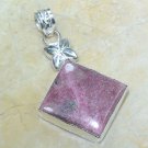Fashion silver & Rhodonite stone woman pendant + necklace ! Gift Jewelry & Love