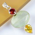 Prehnite similar pendant & Sterling silver 925 necklace ! Gift Jewelry & Love