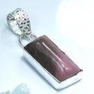 Fine Rhodonite silver 925 pendant + sterling chain ! Gift Jewelry and Love