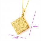 Unique beautiful 18k gp Allah Islam Pendant & necklace
