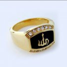 Fashion 18k gold plated Allah islam man wooman ring size 9 ! Gift Jewelry & Love