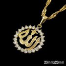 Fashion 24k gold plated allah design pendant & necklace ! Gift Jewelry & Love