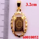 Fashion 18k Gold Plated Allah Design Pendant & Necklace ! Islam Gift & Jewelry