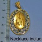 18k gold plated allah islamic Pendant & Necklace ! Islam Gift Jewelry & Love