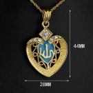 Fashion 18k gold plated Allah islam heart Pendant & Chain ! Gift Jewelry & Love
