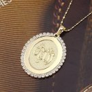 18k gold plated + zircons Allah Islam pendant & necklace ! Gift Jewelry & Love