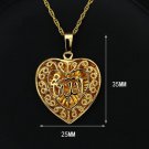 Fashion 18k Gold Plated Heart Allah Islam Pendant Necklace ! Gift Jewelry & Love