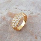 Beautiful fashion 18K yellow GP lady ring - zircons ! Gift Jewelry & Love
