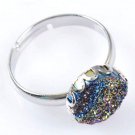 Fashion silver Natural Agate Titanum ring 6 1/2 - 8 1/2 ! Gift Jewelry & Love