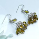 Fine fashion silver 925 natural citrine stone earrings ! Gift Jewelry & Love