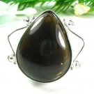 Natural black Agate gemstone silver 925 ring size 8 ! Gift Jewelry & Love