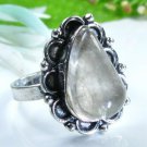 Fine pretty Rutilated Quartz silver 925 ring size 9 1/4 ! Gift Jewelry & Love