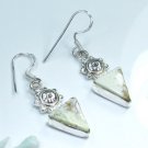 Fine fashion sterling 925 & Howlite hanging earrings ! Gift Jewelry and Love