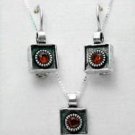 Sterling & sapphire pendant + necklace & earrings ! Gift Jewelry & Love store