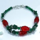 Pretty fashion Garnet Aventurine sterling 925 bracelet ! Woman & Man gifts