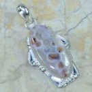 Fashion ocean quartz gemstone silver pendant + necklace ! Gift Jewelry & Love