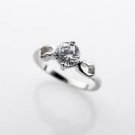 Fashion elegant white gemstone zircon silver ring size 4.25 ! Gift & Jewelry
