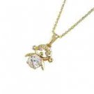Beautiful baby 18K GP & cubic Zircon Pendant & Necklace ! Gift Jewelry & Love