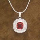 red dazzling zircon 18K Gold Plated Pendant & necklace ! Gift Jewelry & Love