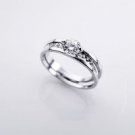 Fashion elegant white gemstone zircons silver ring size 10 ! Gift Love & Jewelry
