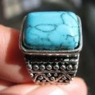 Fashion Thailand silver ring blue Turquoise stone size 6.25 Gift Jewelry & Love