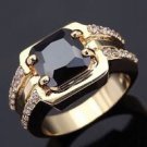 Fashion desaign 10k gold filled black sapphire man ring size 10 ! Gift & Jewelry