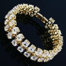 Pretty 18K Gold Plated white Rhinestone lovely Bracelet ! Gift Jewelry & Love