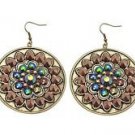 Fashion Mix color Crystal Rivets Round Dangle Earrings ! Gift Jewelry & Love