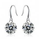 Fashion 18K GP rhodium plated zircon dangle lady earrings ! Gift Jewelry & Love