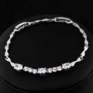 Fashion Elegant Rhodium Plated White Zircons Woomen Bracelet ! Jewelry & Gift