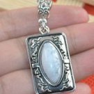 Fashion Tibet silver set white Turquoise pendant necklace ! Gift Jewelry & Love