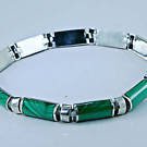 Malachite & silver 925 bracelet fine quality - sterling ! Woman & Man gifts