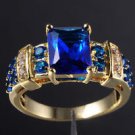 Fine fashion 10k gold filled set Tanzanite unisex ring size 9 ! Gift & Jewelry