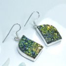Special unique silver 925 natural titanium earrings ! Gift Jewelry & Love