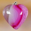 Fashion silver necklace & pendant set rhodochrosite heart ! Gift Jewelry & Love