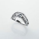 Fashion elegant white gemstone zircon silver ring size 7.5 ! Gift & Jewelry