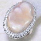 Elegant beautiful retro design Jasper silver ring size 8 1/2 ! Gift & Jewelry